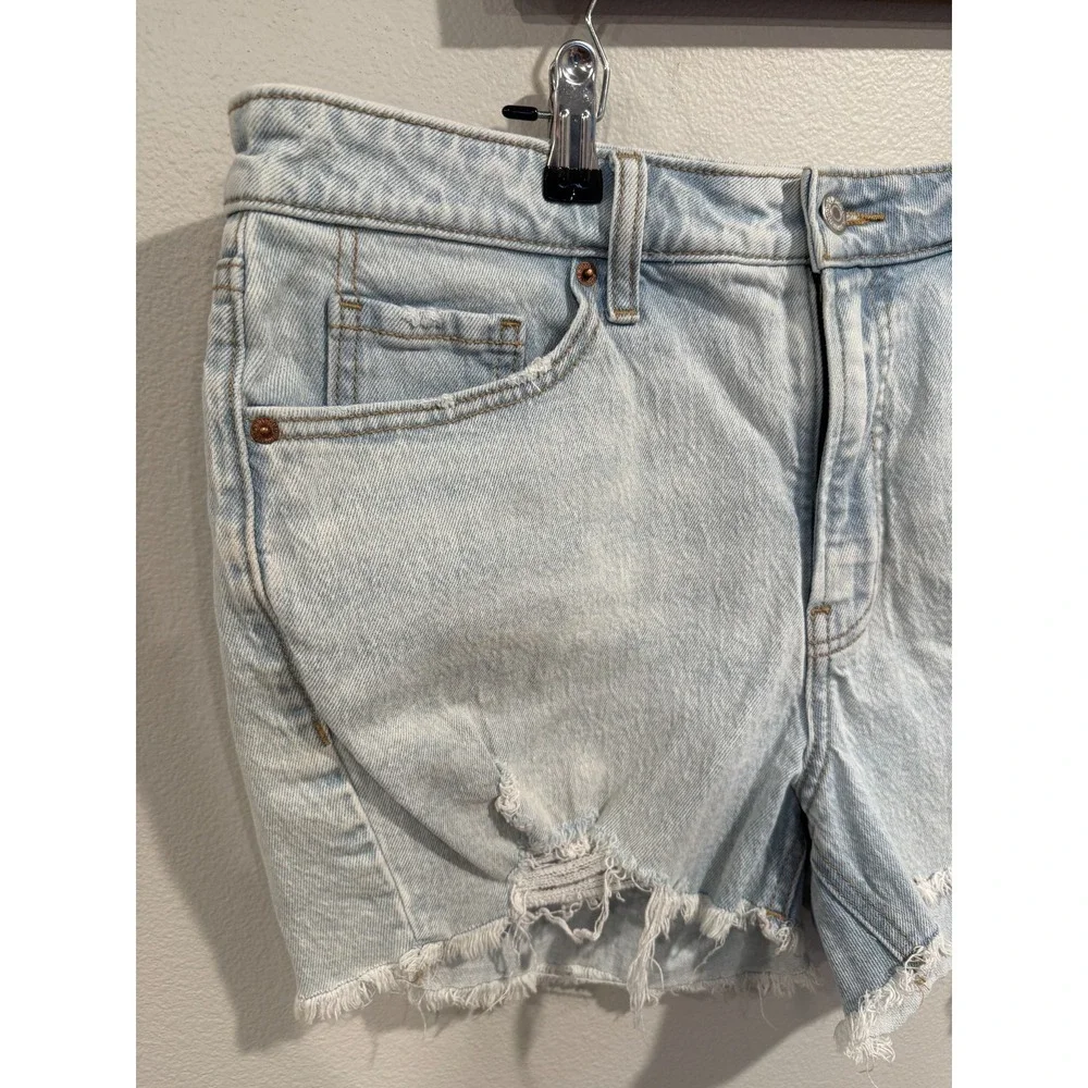 Old Navy OG Straight Cut-Off Shorts Womens 14 Blue Stretch Secret Smooth Pockets